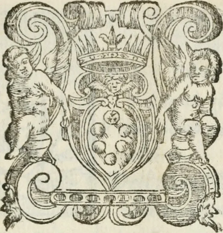 An illustration from Stanze cantate da vn fanciullo : in compagnia et a nome della Contrada della Lupa, festeggiante dinanzi à S.A.S. l'anno 1590 in Siena, 1590, leaf 4