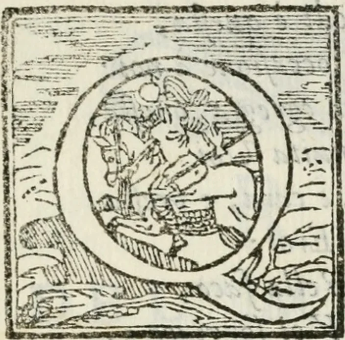 An illustration from Stanze cantate da vn fanciullo : in compagnia et a nome della Contrada della Lupa, festeggiante dinanzi à S.A.S. l'anno 1590 in Siena, 1590, leaf 6
