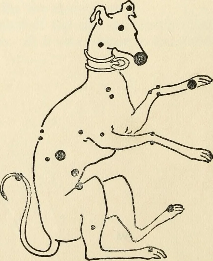 An illustration from Star lore of all ages; a collection of myths, legends, and facts concerning the constellations of the Northern Hemisphere, 1911, leaf 145