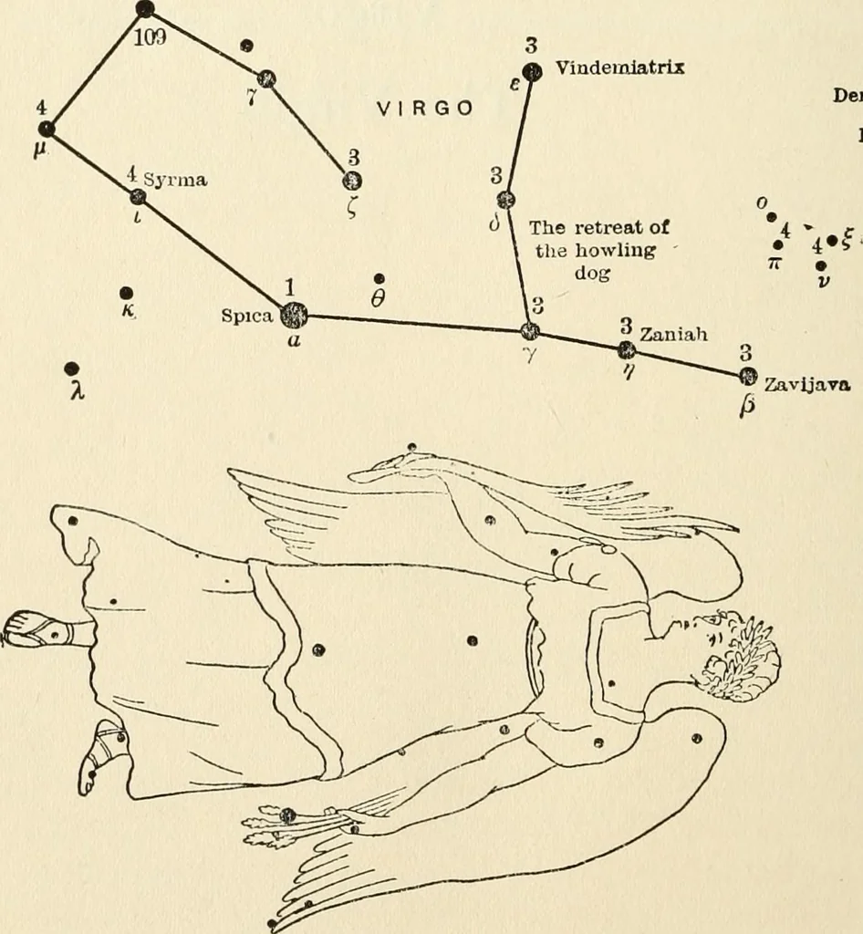 An illustration from Star lore of all ages; a collection of myths, legends, and facts concerning the constellations of the Northern Hemisphere, 1911, leaf 505