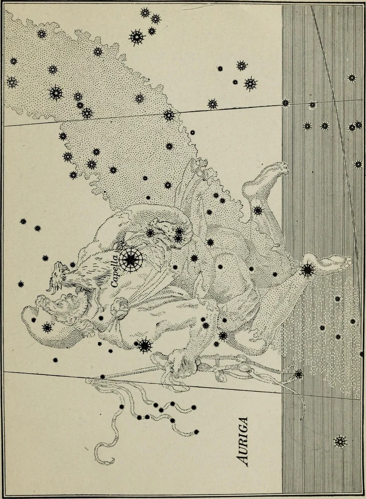 An illustration from The stars in song and legend, 1901, leaf 128