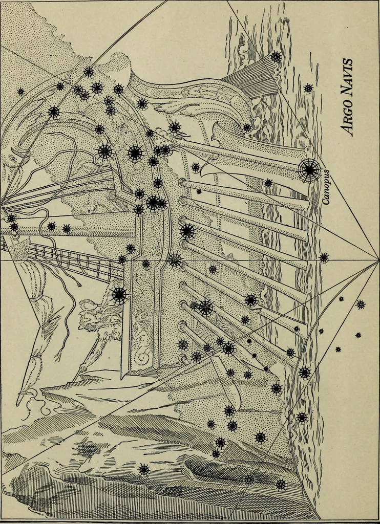 An illustration from The stars in song and legend, 1901, leaf 13