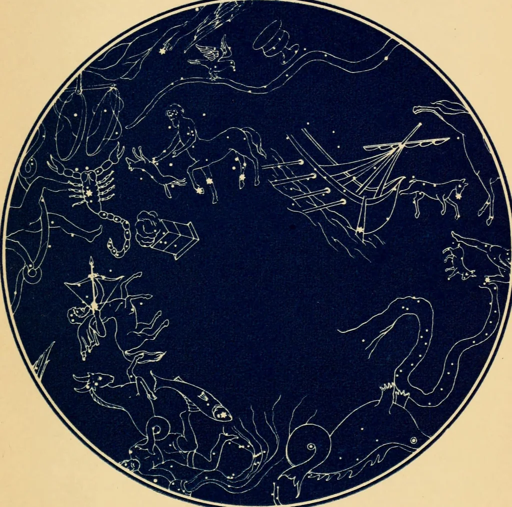 An illustration from Stars of the southern skies, 1915, leaf 24