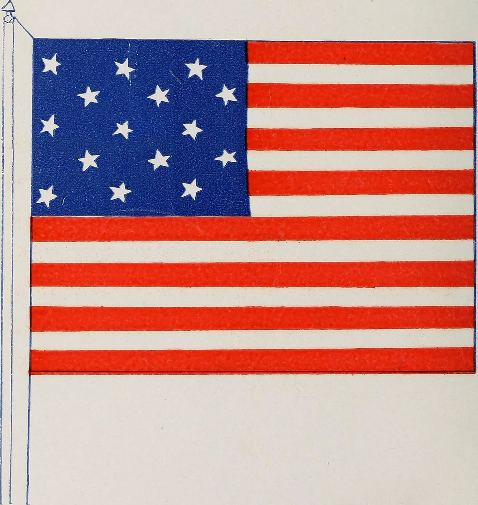 An illustration from The stars and stripes, from Washington to Wilson, 1777-1914 .., 1914, leaf 25