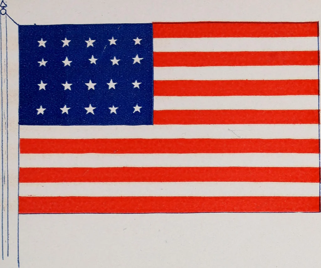 An illustration from The stars and stripes, from Washington to Wilson, 1777-1914 .., 1914, leaf 26