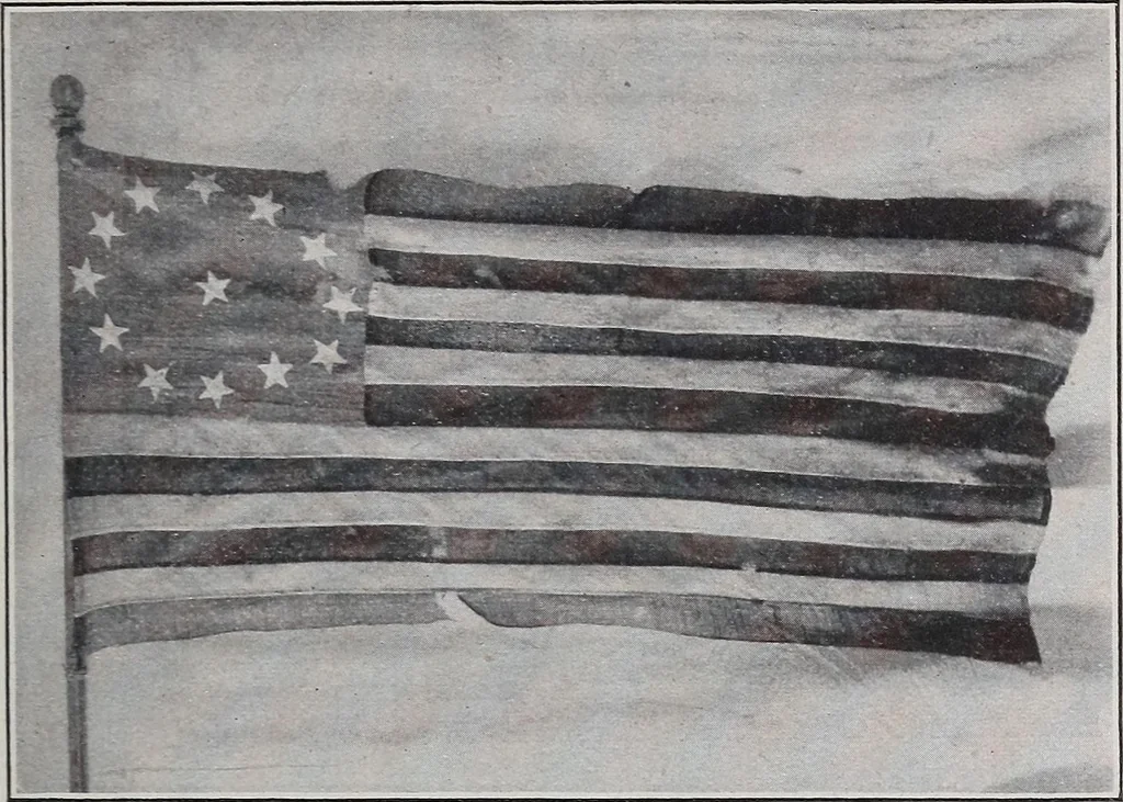 An illustration from The stars and stripes, from Washington to Wilson, 1777-1914 .., 1914, leaf 36