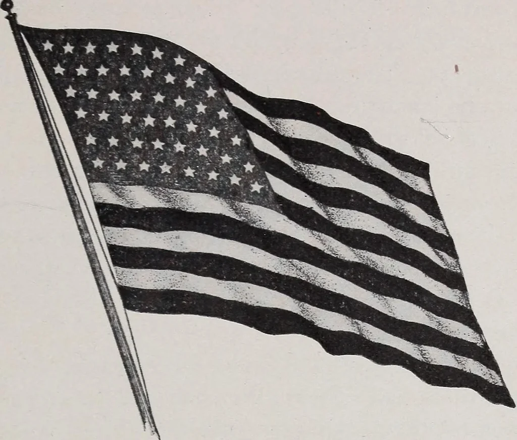 An illustration from The stars and stripes, from Washington to Wilson, 1777-1914 .., 1914, leaf 42