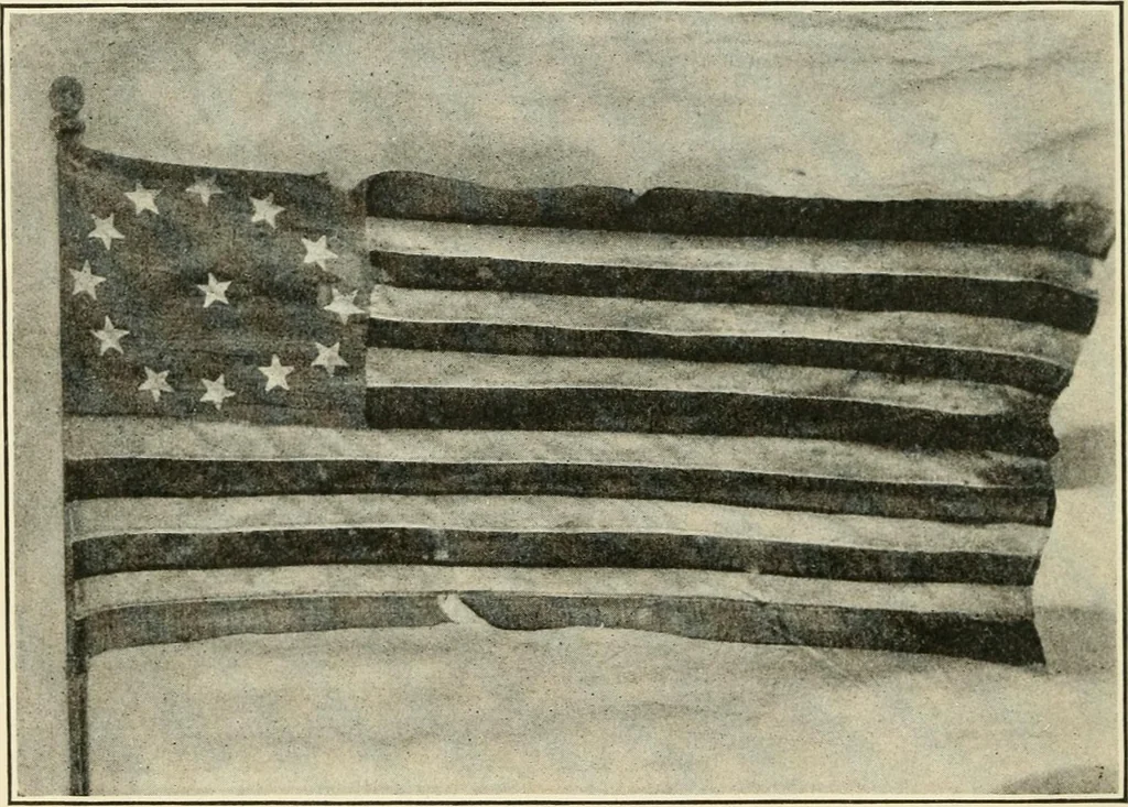 An illustration from The stars and stripes; a history of the United States flag, 1915, leaf 35
