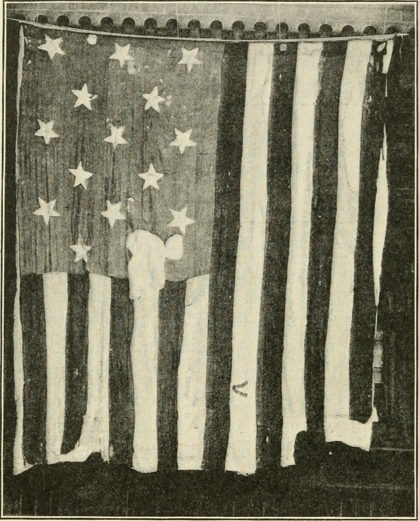 An illustration from The stars and stripes; a history of the United States flag, 1915, leaf 41