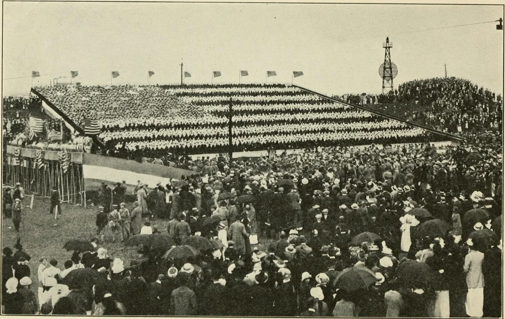 An illustration from The stars and stripes; a history of the United States flag, 1915, leaf 46