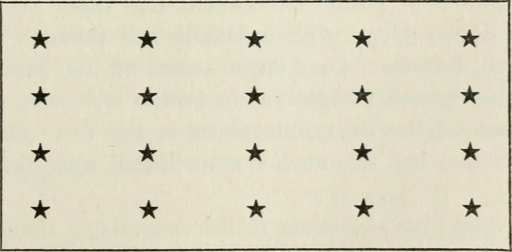 An illustration from The stars and stripes and other American flags, including their origin and history, army and navy regulations concerning the national standard and ensign, flag making, salutes, improvised, unique, and combination flags, flag legislation, and many associations of American flags, including their origin of the name "Old glory," with songs and their origin, 1914, leaf 114
