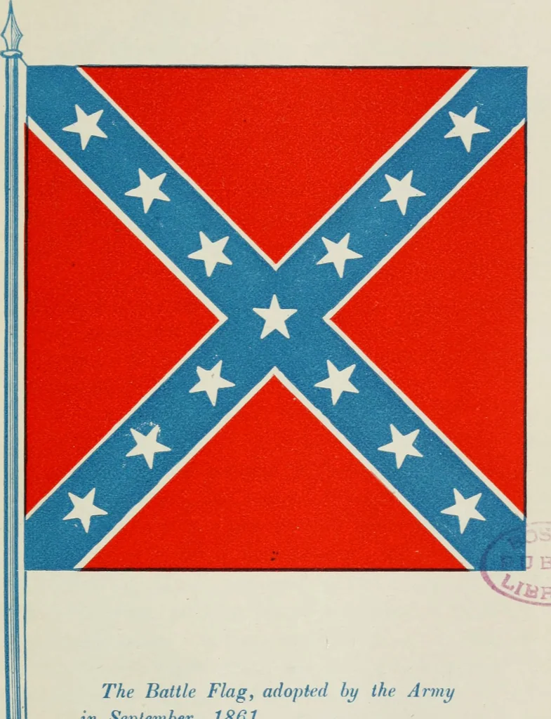 An illustration from The stars and stripes and other American flags, including their origin and history, army and navy regulations concerning the national standard and ensign, flag making, salutes, improvised, unique, and combination flags, flag legislation, and many associations of American flags, including their origin of the name "Old glory," with songs and their origin, 1914, leaf 374