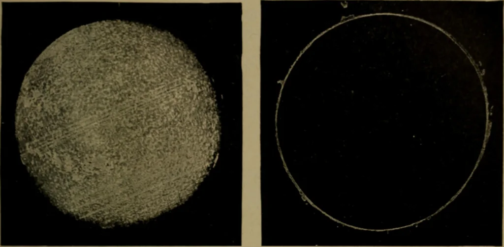 An illustration from Stars and telescopes; a hand-book of popular astronomy, founded on the 9th ed. of Lynn's Celestial motions, 1899, leaf 102
