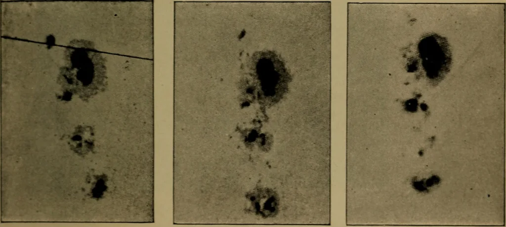 An illustration from Stars and telescopes; a hand-book of popular astronomy, founded on the 9th ed. of Lynn's Celestial motions, 1899, leaf 102