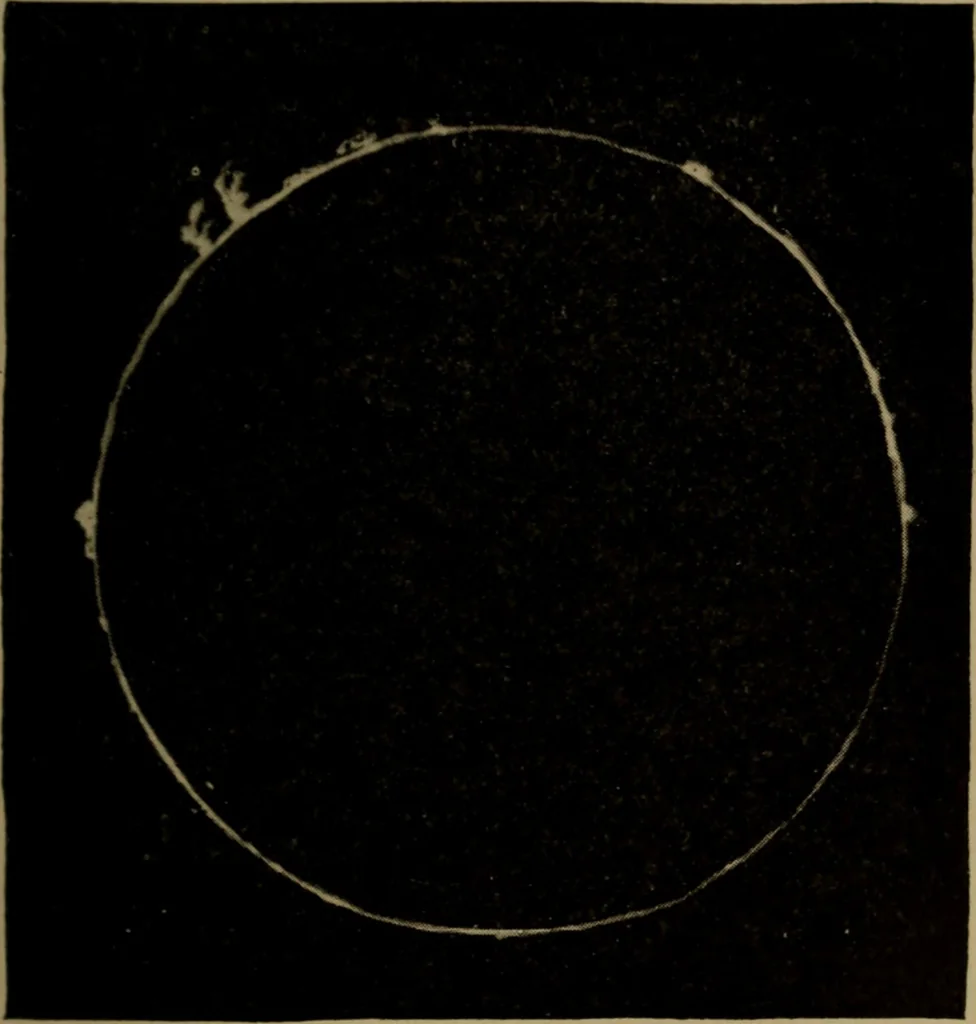 An illustration from Stars and telescopes; a hand-book of popular astronomy, founded on the 9th ed. of Lynn's Celestial motions, 1899, leaf 104
