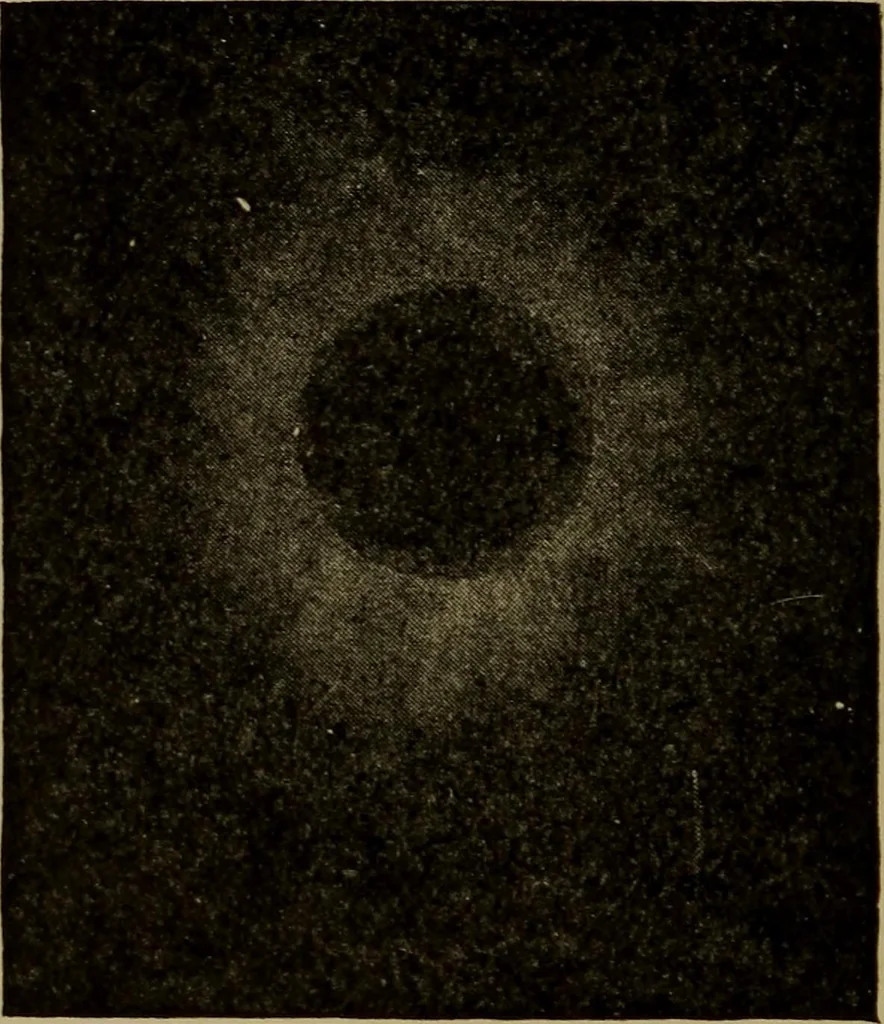 An illustration from Stars and telescopes; a hand-book of popular astronomy, founded on the 9th ed. of Lynn's Celestial motions, 1899, leaf 127