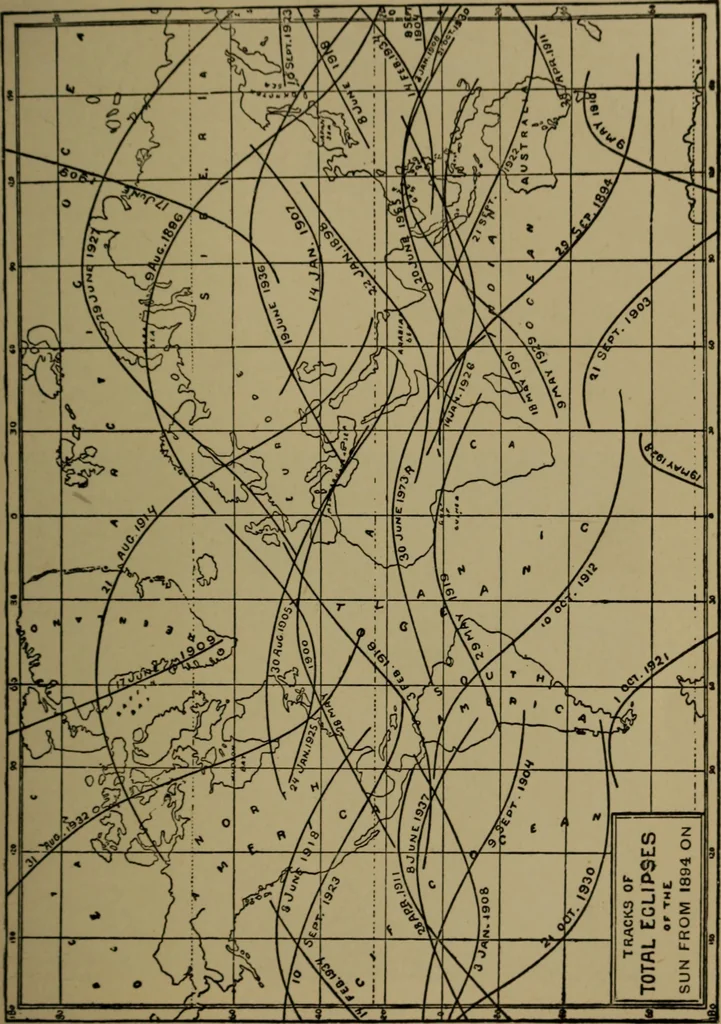 An illustration from Stars and telescopes; a hand-book of popular astronomy, founded on the 9th ed. of Lynn's Celestial motions, 1899, leaf 132
