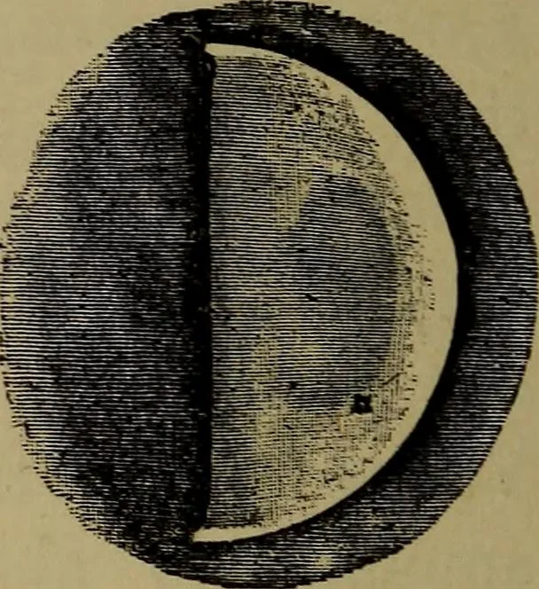 An illustration from Stars and telescopes; a hand-book of popular astronomy, founded on the 9th ed. of Lynn's Celestial motions, 1899, leaf 153