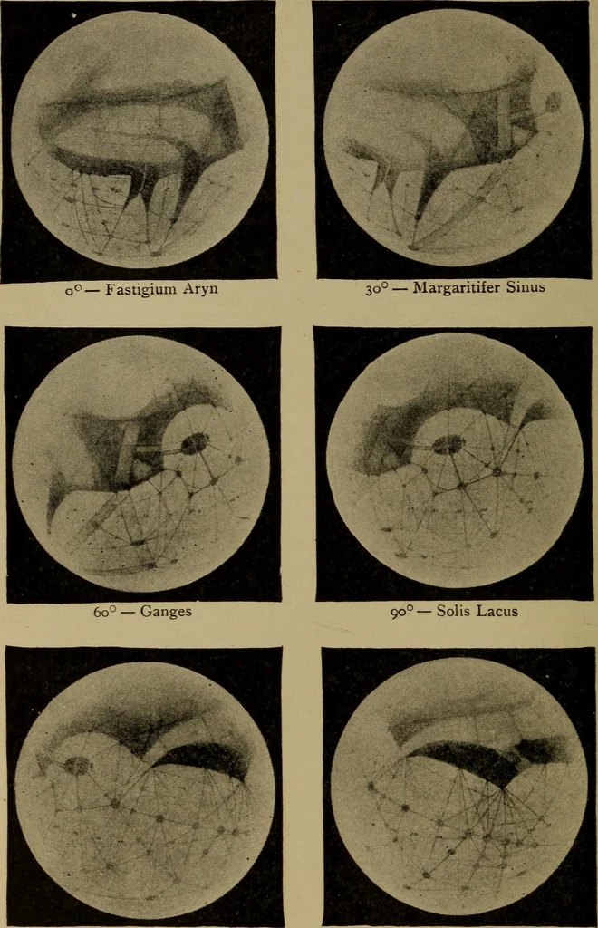An illustration from Stars and telescopes; a hand-book of popular astronomy, founded on the 9th ed. of Lynn's Celestial motions, 1899, leaf 229