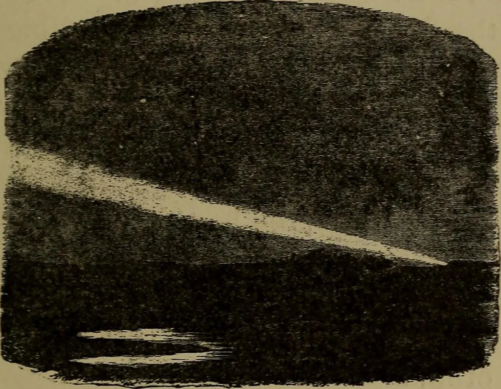 An illustration from Stars and telescopes; a hand-book of popular astronomy, founded on the 9th ed. of Lynn's Celestial motions, 1899, leaf 254