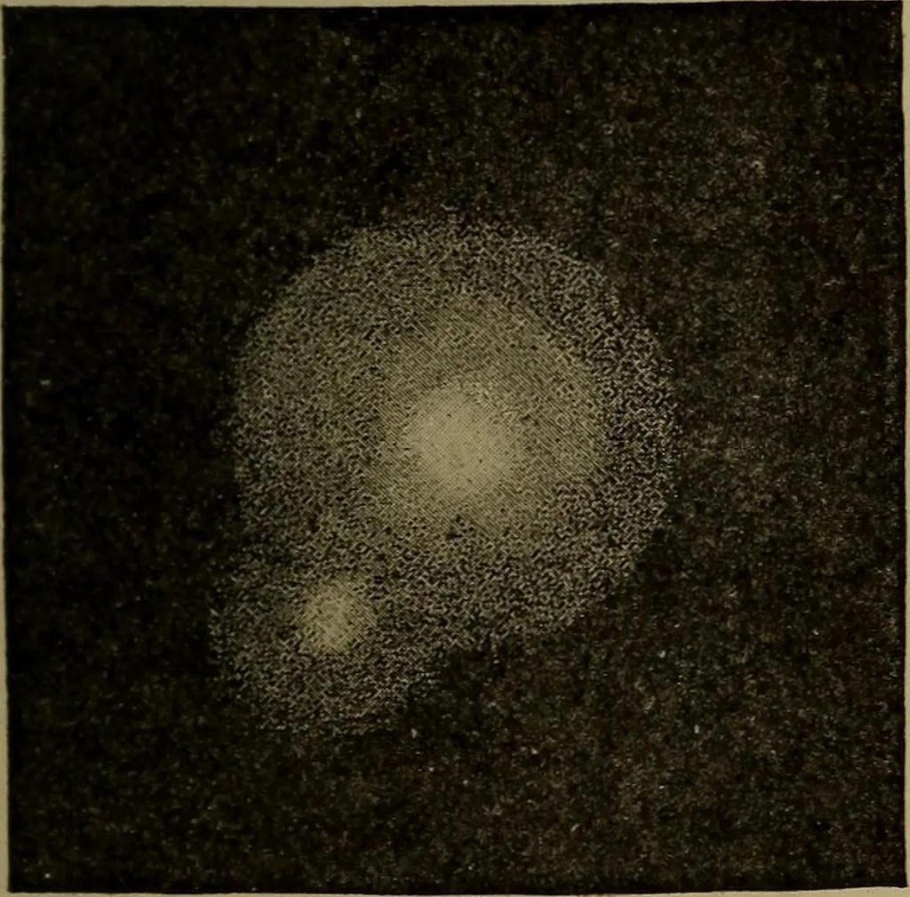 An illustration from Stars and telescopes; a hand-book of popular astronomy, founded on the 9th ed. of Lynn's Celestial motions, 1899, leaf 310