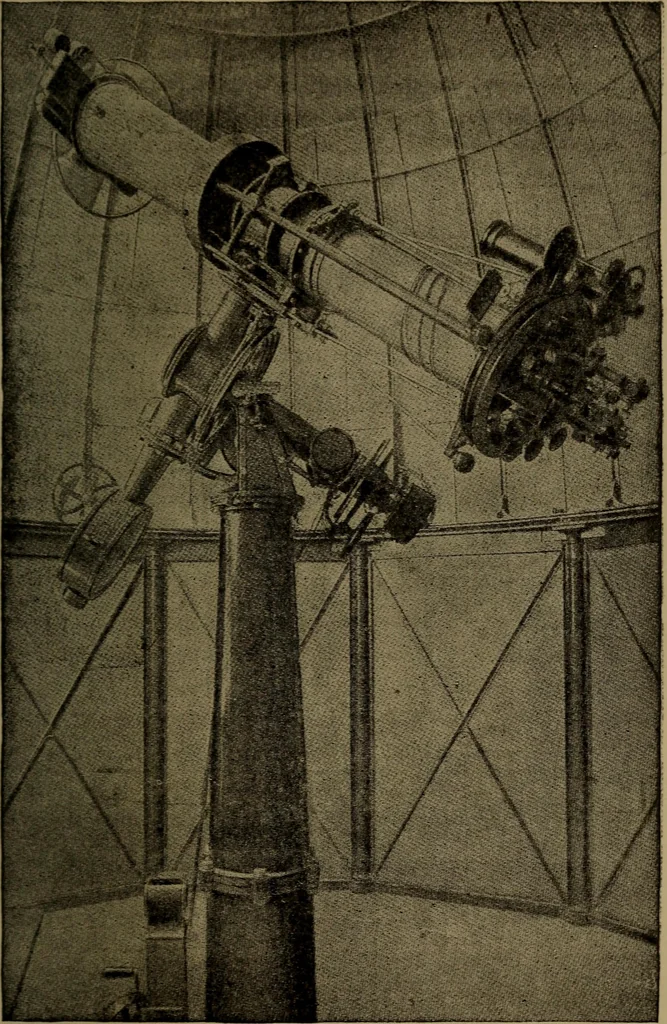 An illustration from Stars and telescopes; a hand-book of popular astronomy, founded on the 9th ed. of Lynn's Celestial motions, 1899, leaf 336