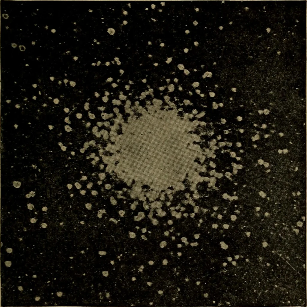 An illustration from Stars and telescopes; a hand-book of popular astronomy, founded on the 9th ed. of Lynn's Celestial motions, 1899, leaf 352
