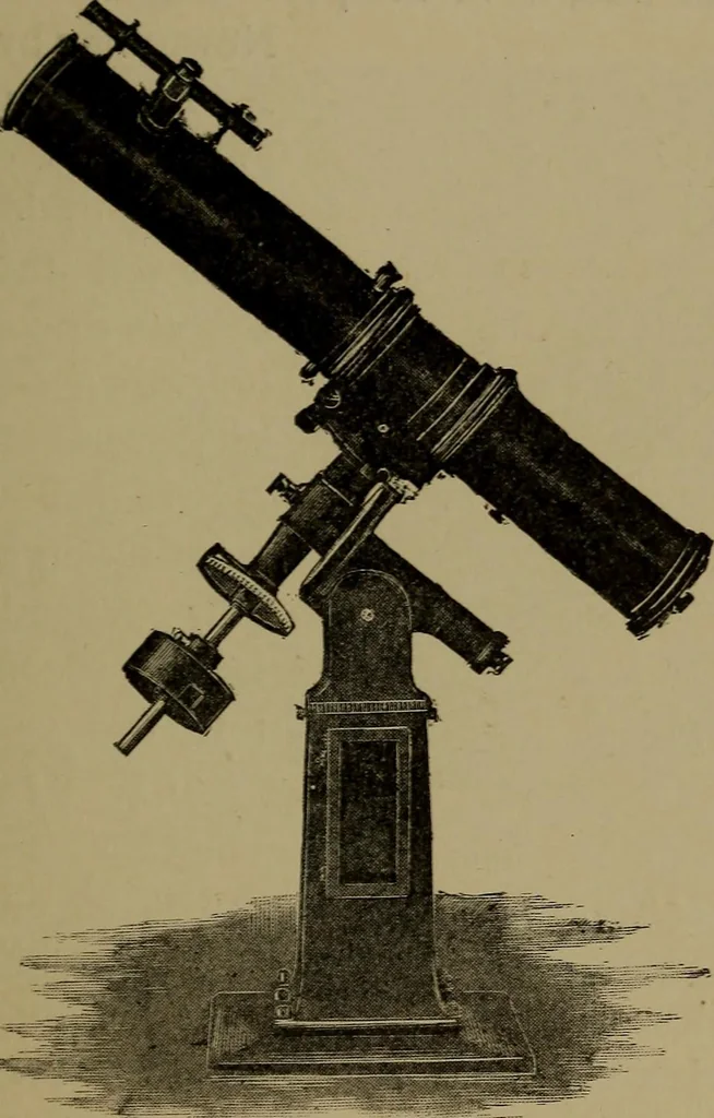 An illustration from Stars and telescopes; a hand-book of popular astronomy, founded on the 9th ed. of Lynn's Celestial motions, 1899, leaf 380