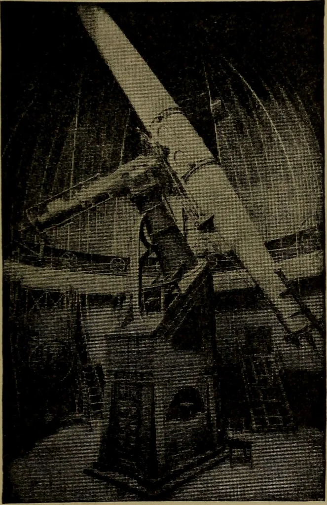An illustration from Stars and telescopes; a hand-book of popular astronomy, founded on the 9th ed. of Lynn's Celestial motions, 1899, leaf 392