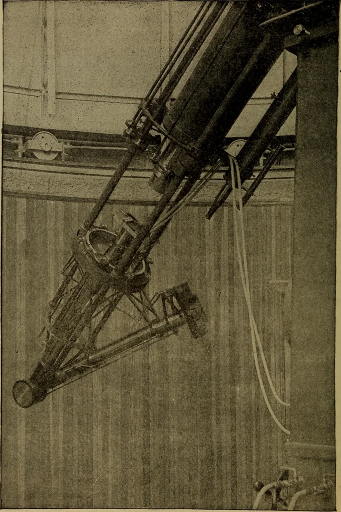 An illustration from Stars and telescopes; a hand-book of popular astronomy, founded on the 9th ed. of Lynn's Celestial motions, 1899, leaf 411