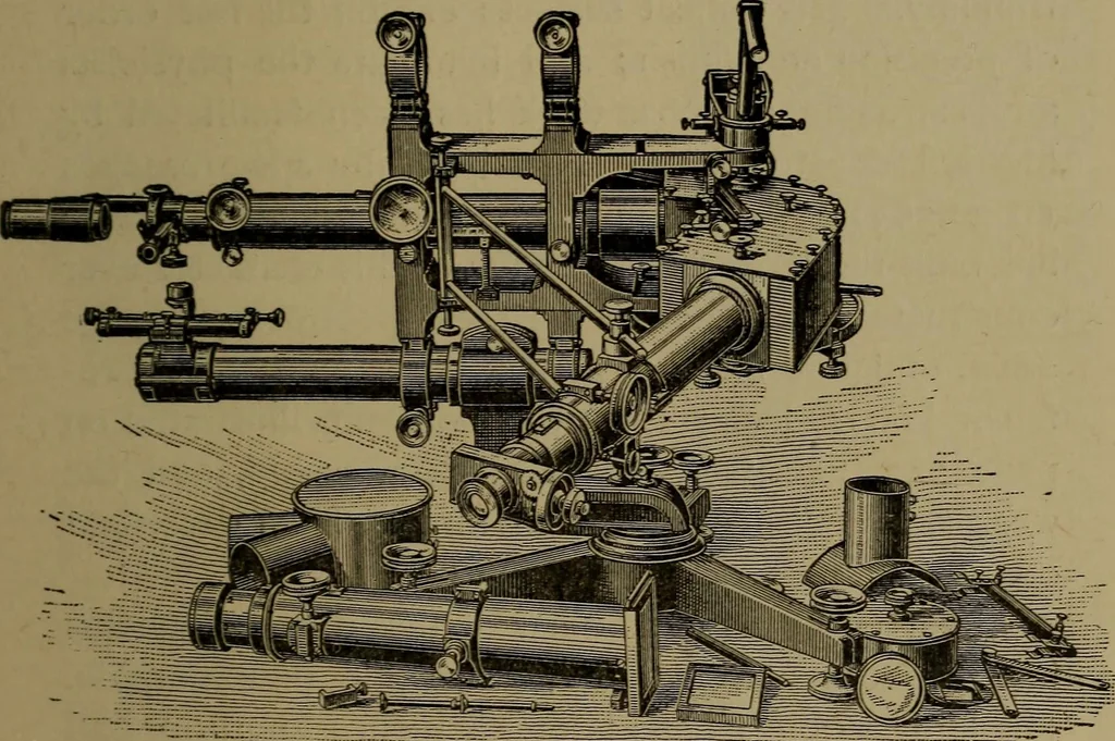 An illustration from Stars and telescopes; a hand-book of popular astronomy, founded on the 9th ed. of Lynn's Celestial motions, 1899, leaf 412