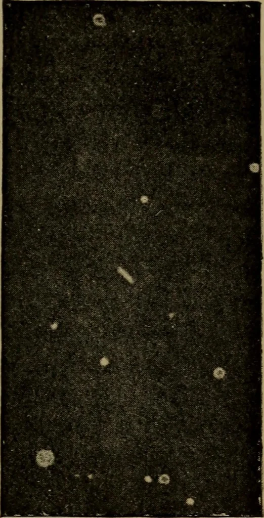 An illustration from Stars and telescopes; a hand-book of popular astronomy, founded on the 9th ed. of Lynn's Celestial motions, 1899, leaf 414