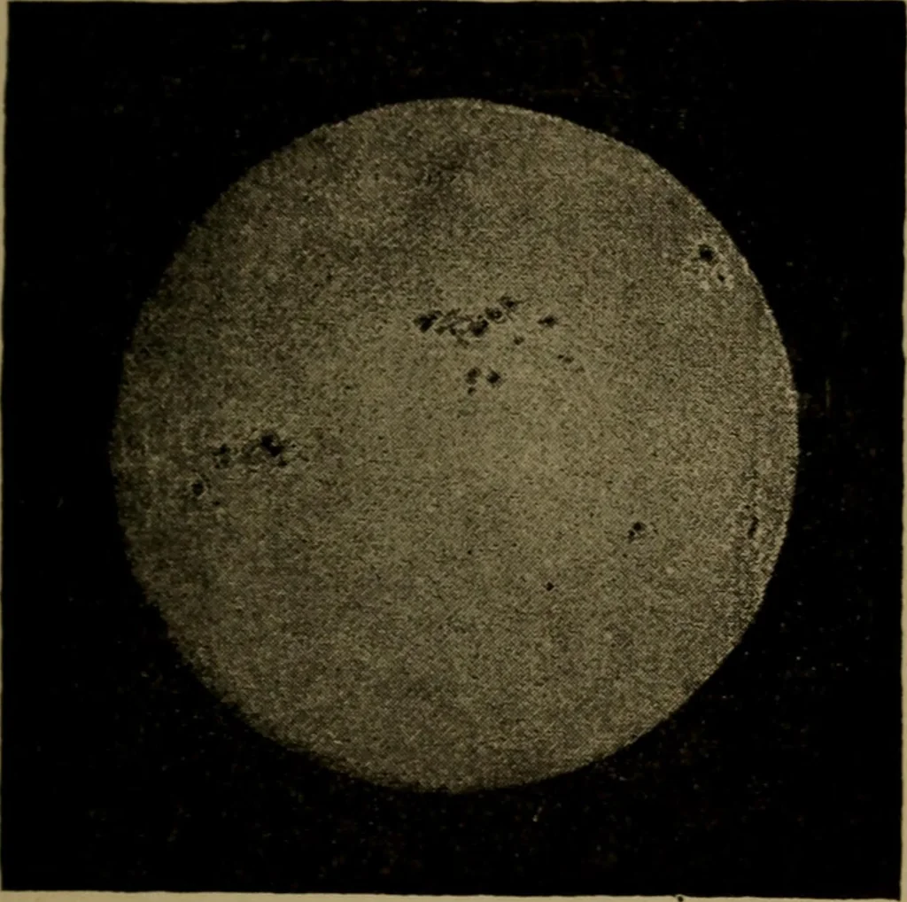An illustration from Stars and telescopes; a hand-book of popular astronomy, founded on the 9th ed. of Lynn's Celestial motions, 1899, leaf 94