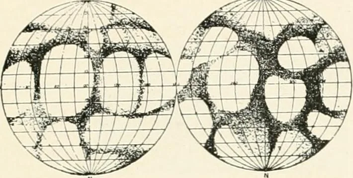 An illustration from Stars and telescopes; a hand-book of popular astronomy founded on the 9th ed. of Lynn's Celestial motions, 1901, leaf 146