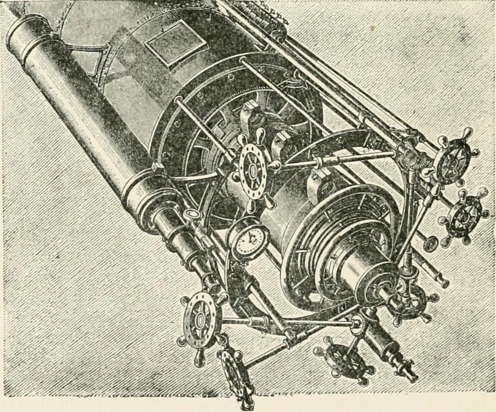 An illustration from Stars and telescopes; a hand-book of popular astronomy founded on the 9th ed. of Lynn's Celestial motions, 1901, leaf 165