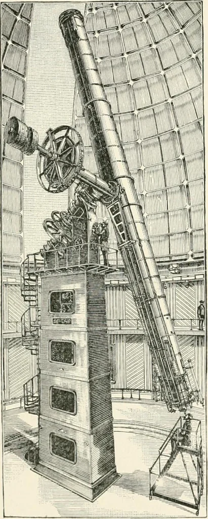 An illustration from Stars and telescopes; a hand-book of popular astronomy founded on the 9th ed. of Lynn's Celestial motions, 1901, leaf 166