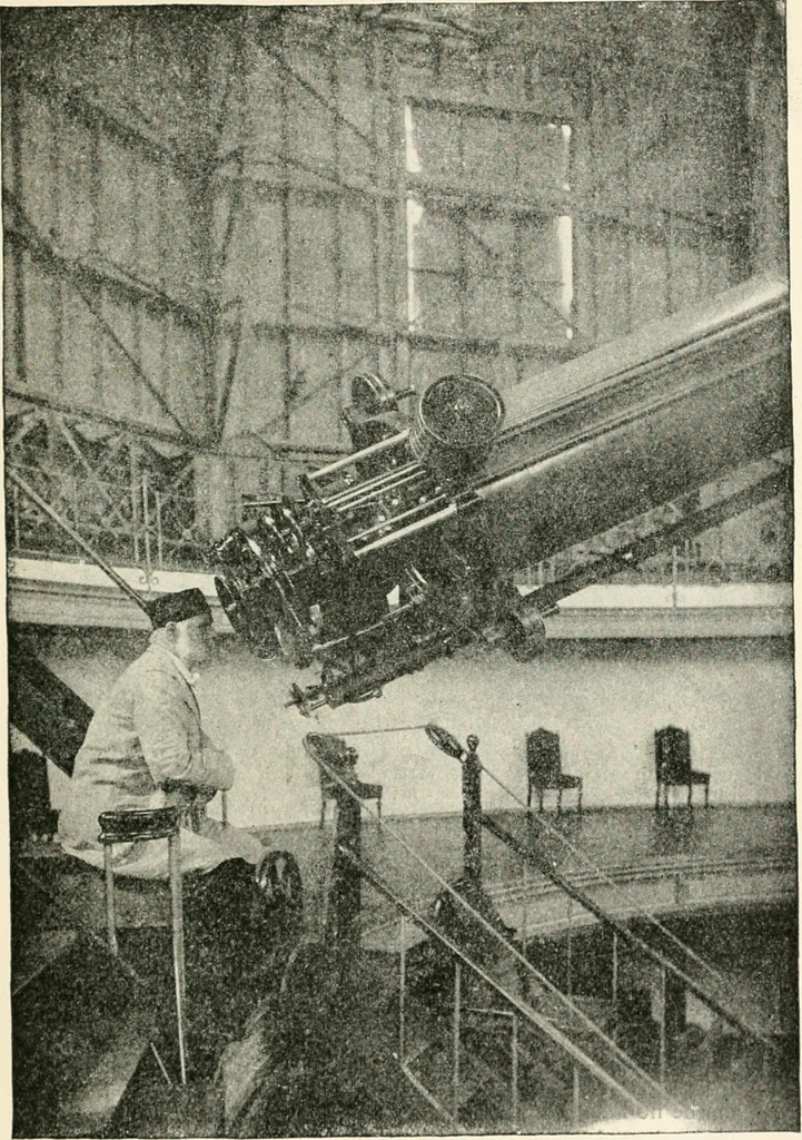 An illustration from Stars and telescopes; a hand-book of popular astronomy founded on the 9th ed. of Lynn's Celestial motions, 1901, leaf 176