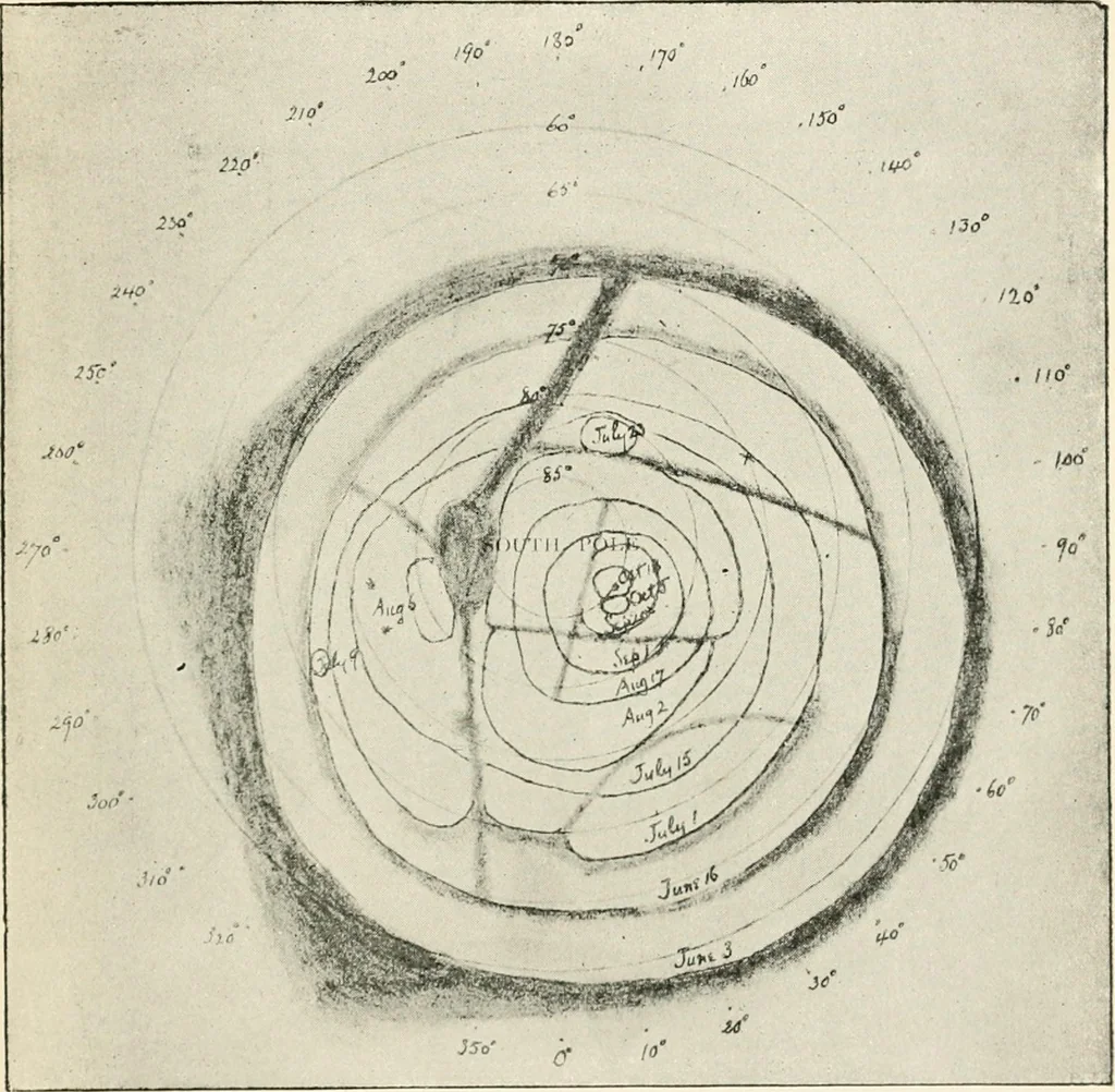 An illustration from Stars and telescopes; a hand-book of popular astronomy founded on the 9th ed. of Lynn's Celestial motions, 1901, leaf 206