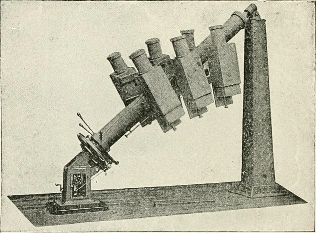 An illustration from Stars and telescopes; a hand-book of popular astronomy founded on the 9th ed. of Lynn's Celestial motions, 1901, leaf 263
