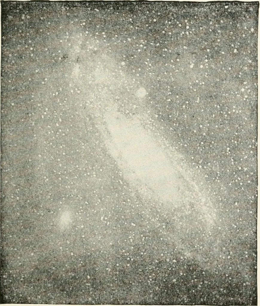 An illustration from Stars and telescopes; a hand-book of popular astronomy founded on the 9th ed. of Lynn's Celestial motions, 1901, leaf 296