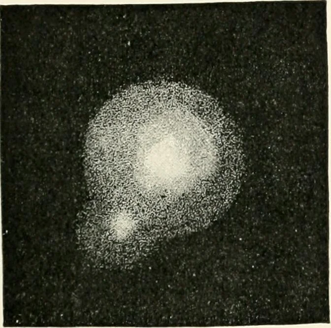 An illustration from Stars and telescopes; a hand-book of popular astronomy founded on the 9th ed. of Lynn's Celestial motions, 1901, leaf 304