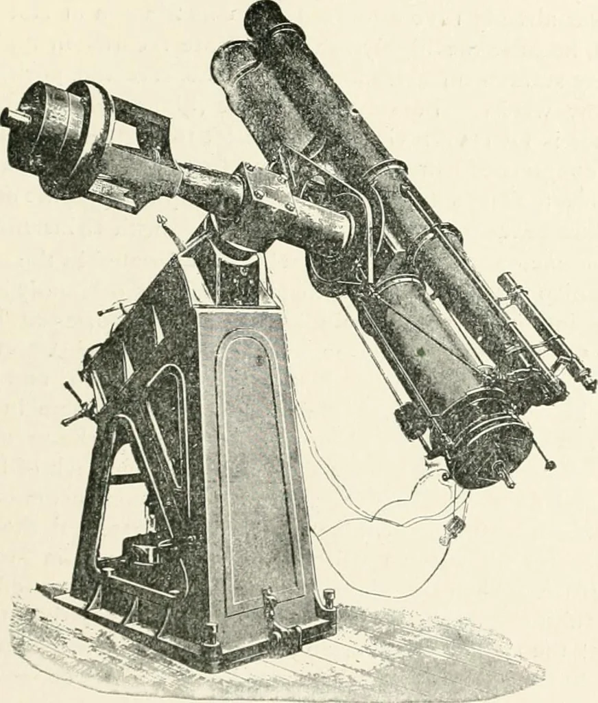 An illustration from Stars and telescopes; a hand-book of popular astronomy founded on the 9th ed. of Lynn's Celestial motions, 1901, leaf 312