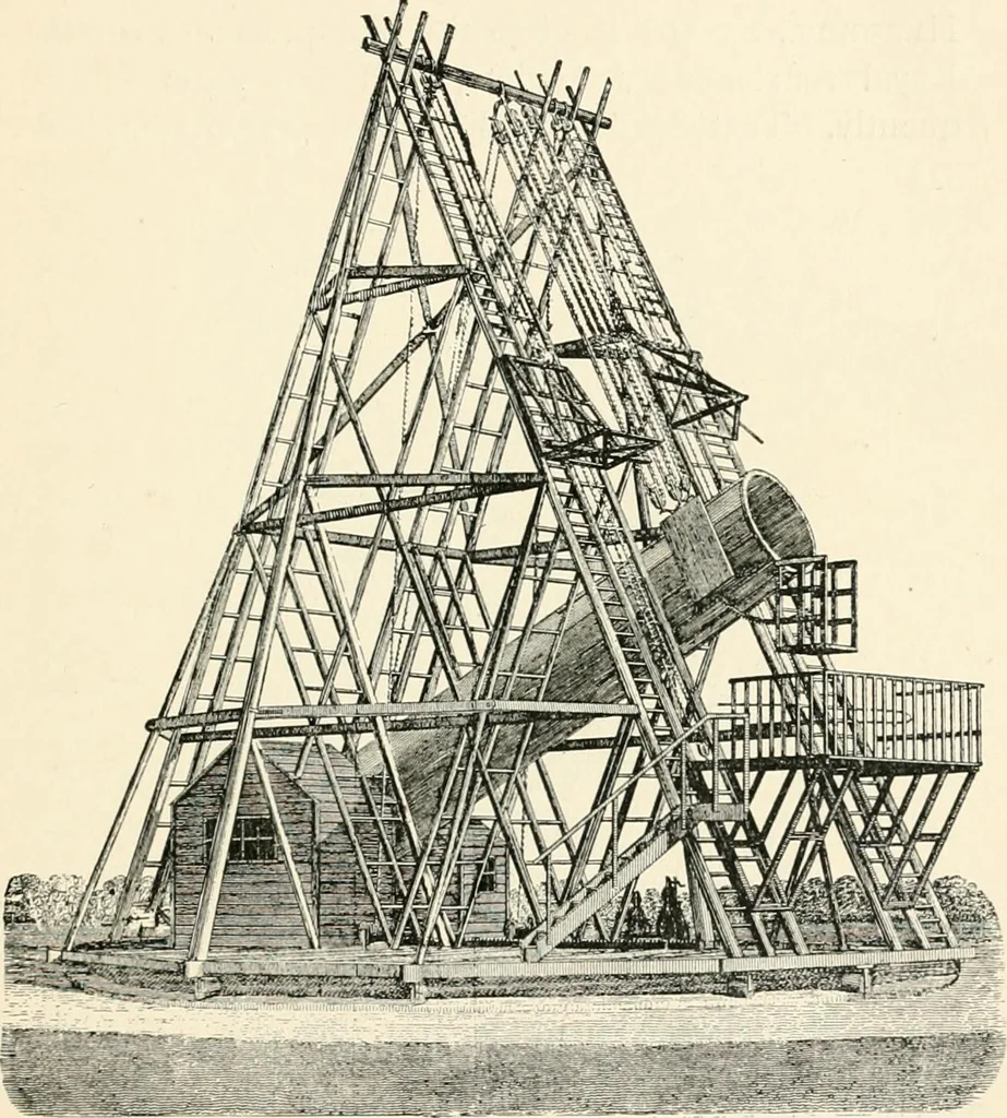 An illustration from Stars and telescopes; a hand-book of popular astronomy founded on the 9th ed. of Lynn's Celestial motions, 1901, leaf 34