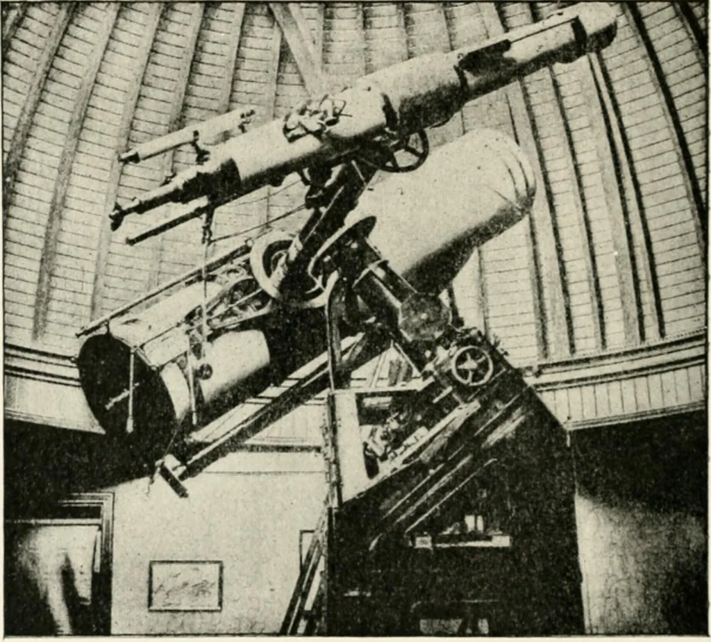 An illustration from Stars and telescopes; a hand-book of popular astronomy founded on the 9th ed. of Lynn's Celestial motions, 1901, leaf 345