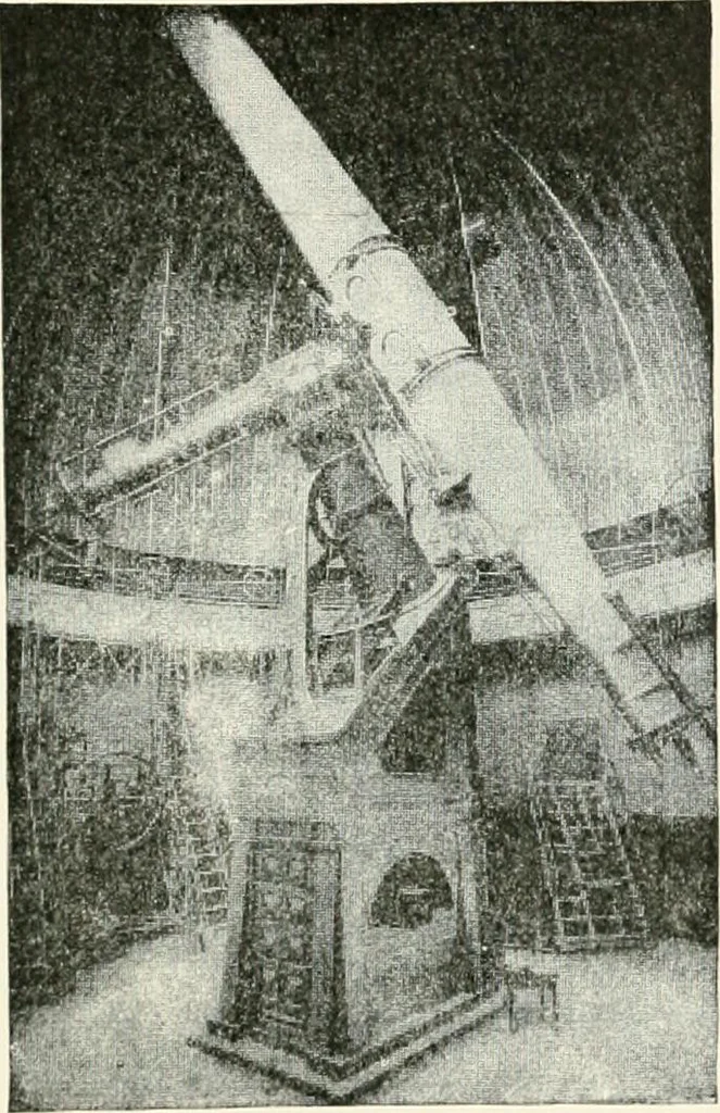 An illustration from Stars and telescopes; a hand-book of popular astronomy founded on the 9th ed. of Lynn's Celestial motions, 1901, leaf 386