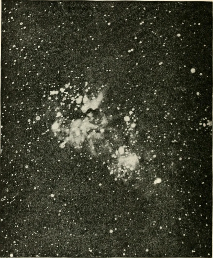 An illustration from Stars and telescopes; a hand-book of popular astronomy founded on the 9th ed. of Lynn's Celestial motions, 1901, leaf 403