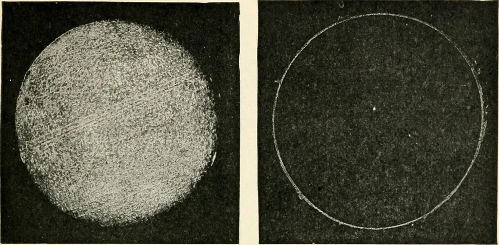 An illustration from Stars and telescopes; a hand-book of popular astronomy founded on the 9th ed. of Lynn's Celestial motions, 1901, leaf 96
