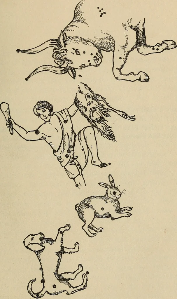 An illustration from The stars and their stories; a book for young people, 1913, leaf 108