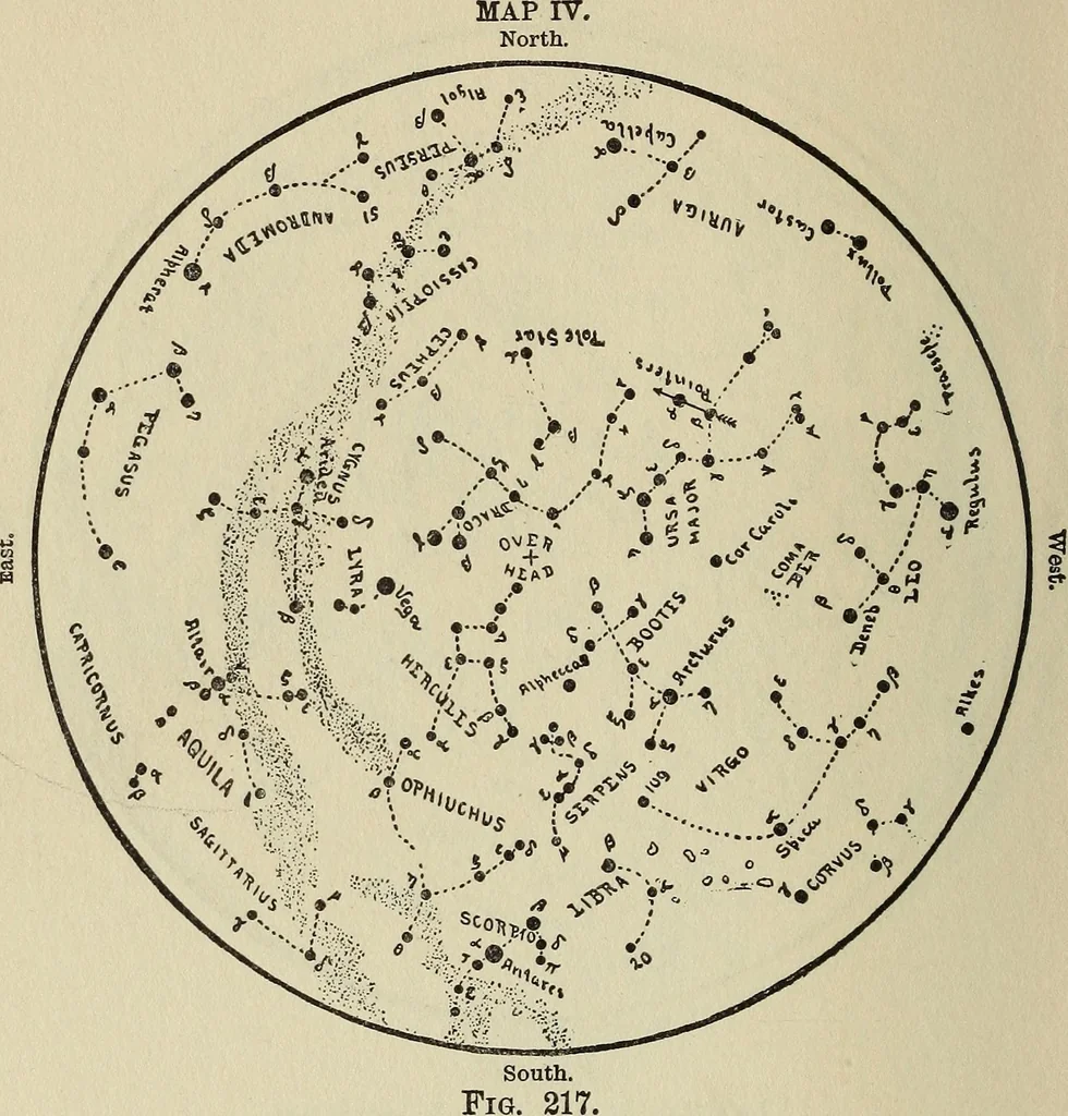 An illustration from The stars and their stories; a book for young people, 1913, leaf 293