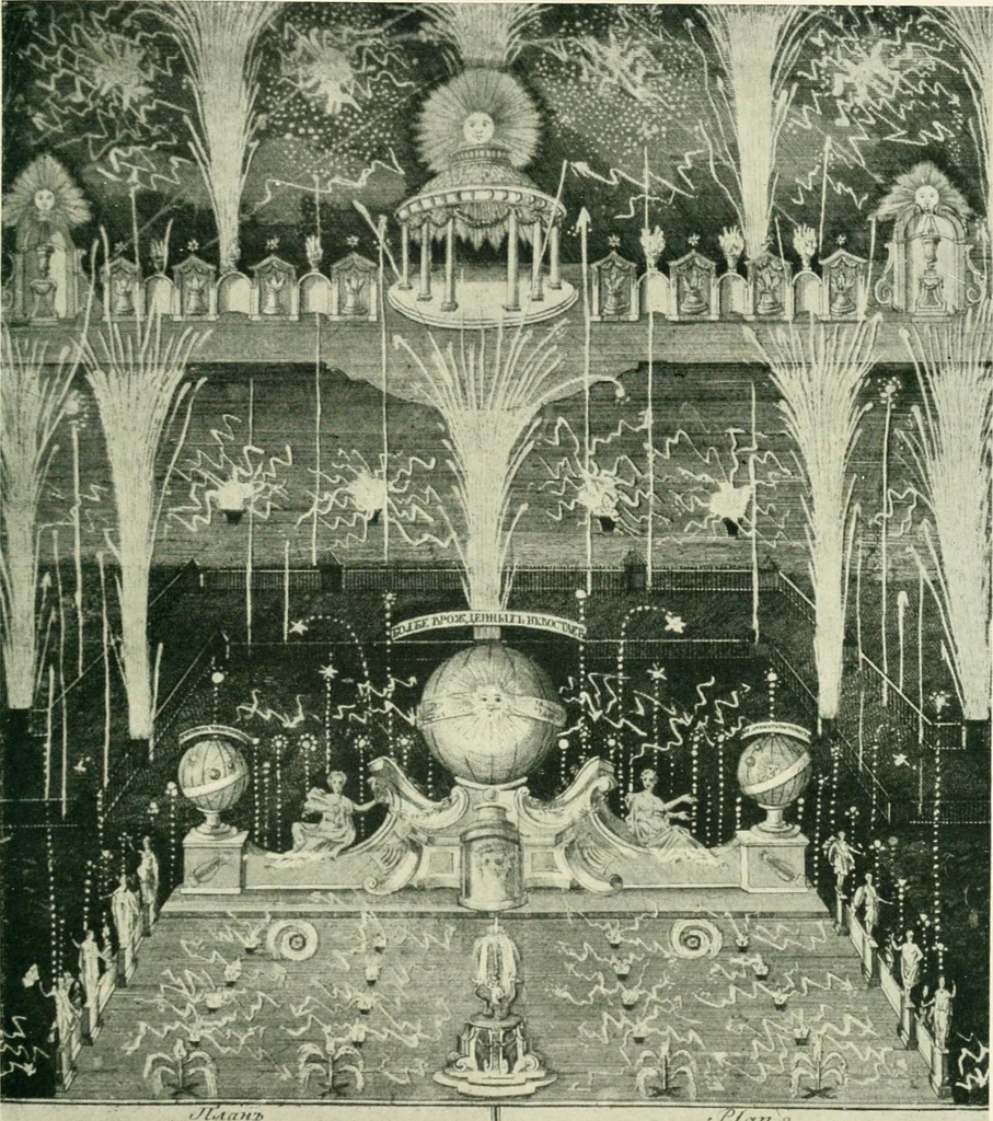 An illustration from Starye gody, 1907, leaf 180